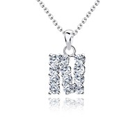 Necklace Silver N Shape SSLPE-N